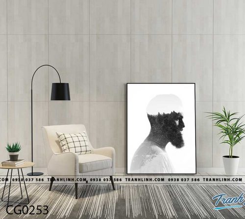 Bo tranh Canvas treo tuong trang tri phong khach co gai CG0253