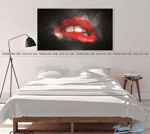 Bo tranh Canvas treo tuong trang tri phong khach co gai CG0350