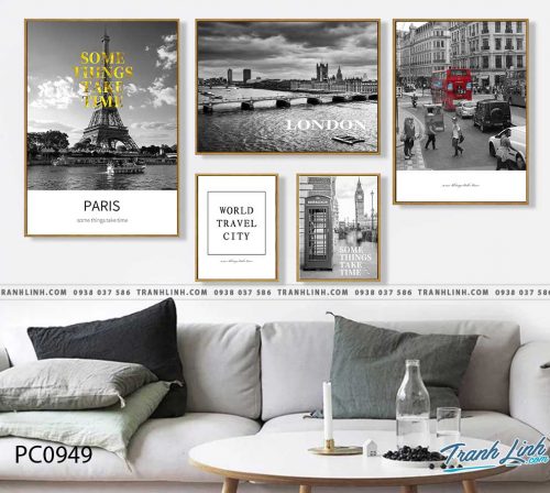 Bo tranh Canvas treo tuong trang tri phong khach phong canh PC0949