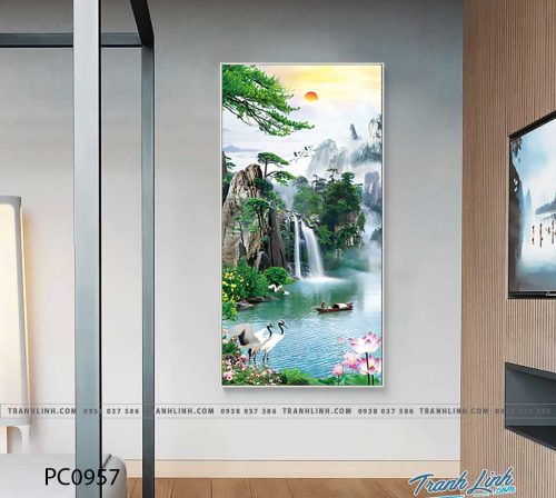 Bo tranh Canvas treo tuong trang tri phong khach phong canh PC0957