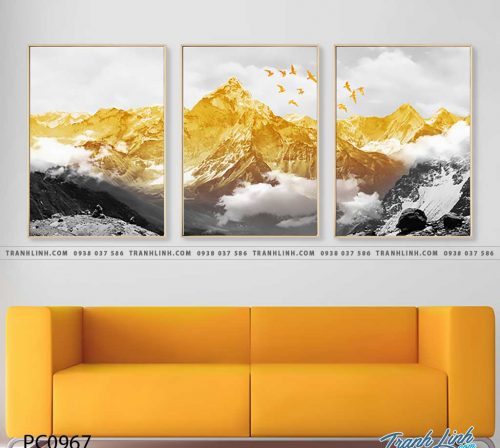 Bo tranh Canvas treo tuong trang tri phong khach phong canh PC0967