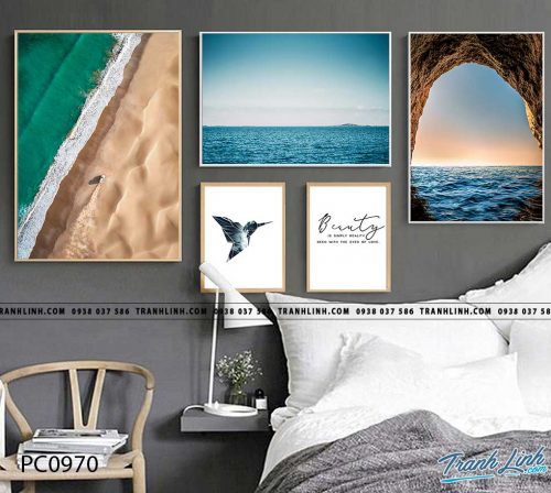 Bo tranh Canvas treo tuong trang tri phong khach phong canh PC0970