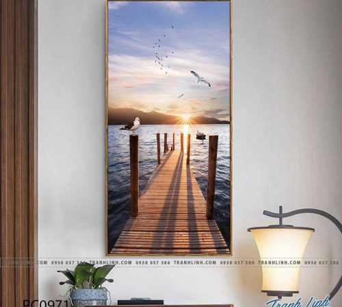 Bo tranh Canvas treo tuong trang tri phong khach phong canh PC0971
