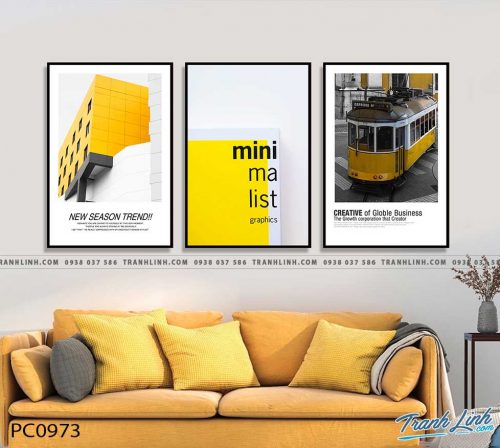 Bo tranh Canvas treo tuong trang tri phong khach phong canh PC0973