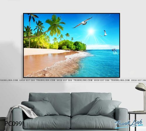 Bo tranh Canvas treo tuong trang tri phong khach phong canh PC0991