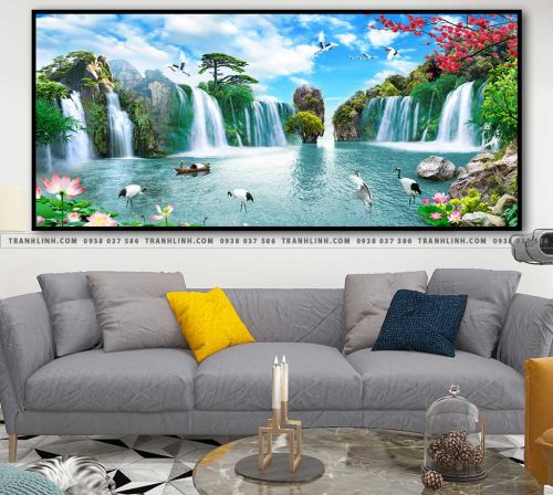 Bo tranh Canvas treo tuong trang tri phong khach phong canh PC0994