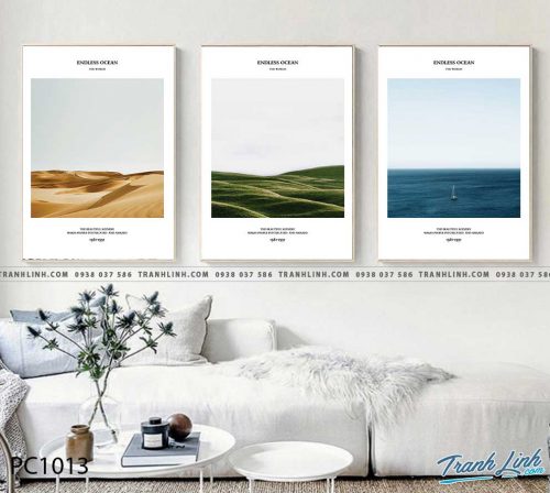 Bo tranh Canvas treo tuong trang tri phong khach phong canh PC1013