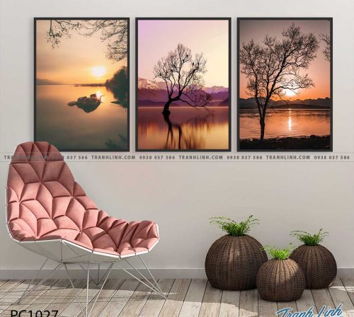 Bo tranh Canvas treo tuong trang tri phong khach phong canh PC1027