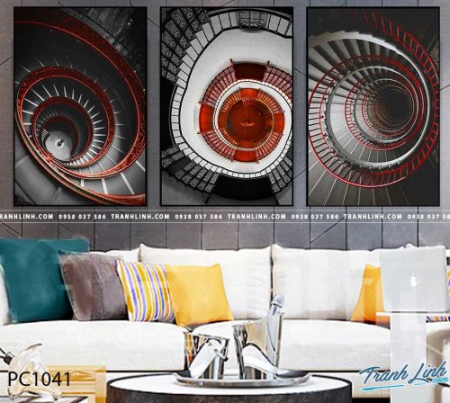 Bo tranh Canvas treo tuong trang tri phong khach phong canh PC1041