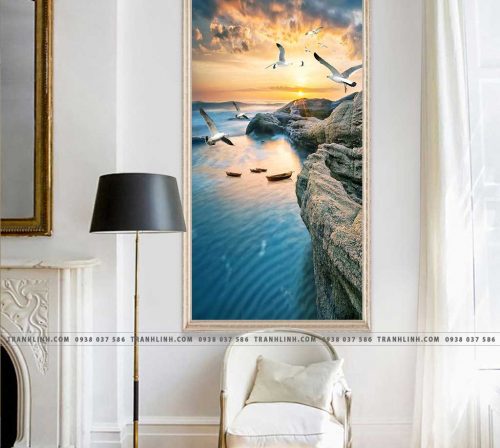 Bo tranh Canvas treo tuong trang tri phong khach phong canh PC1067
