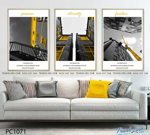 Bo tranh Canvas treo tuong trang tri phong khach phong canh PC1071