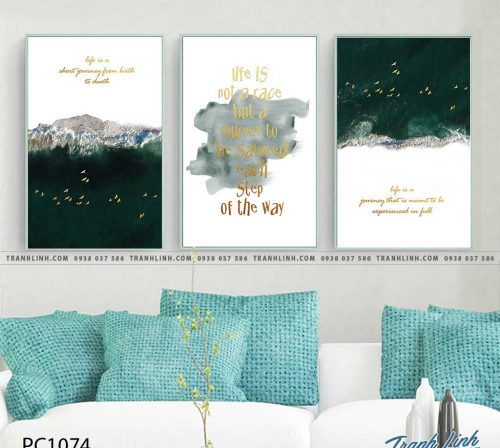 Bo tranh Canvas treo tuong trang tri phong khach phong canh PC1074