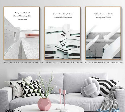 Bo tranh Canvas treo tuong trang tri phong khach phong canh PC1077