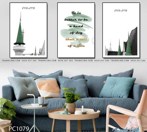 Bo tranh Canvas treo tuong trang tri phong khach phong canh PC1079