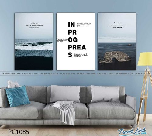 Bo tranh Canvas treo tuong trang tri phong khach phong canh PC1085