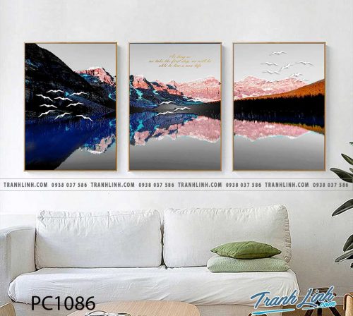 Bo tranh Canvas treo tuong trang tri phong khach phong canh PC1086