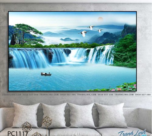 Bo tranh Canvas treo tuong trang tri phong khach phong canh PC1117