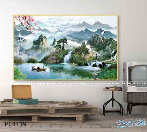Bo tranh Canvas treo tuong trang tri phong khach phong canh PC1119