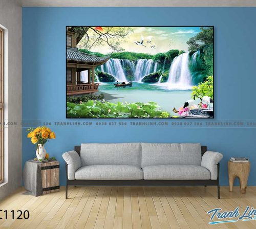 Bo tranh Canvas treo tuong trang tri phong khach phong canh PC1120