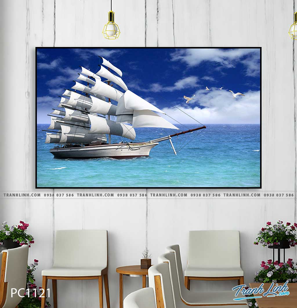 Bộ Tranh Canvas Phong Cảnh Biển Và Thuyền Buồm - PC1121 - Tranh Linh