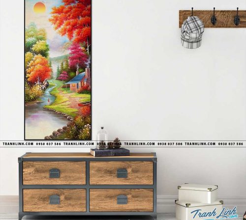 Bo tranh Canvas treo tuong trang tri phong khach phong canh PC1129