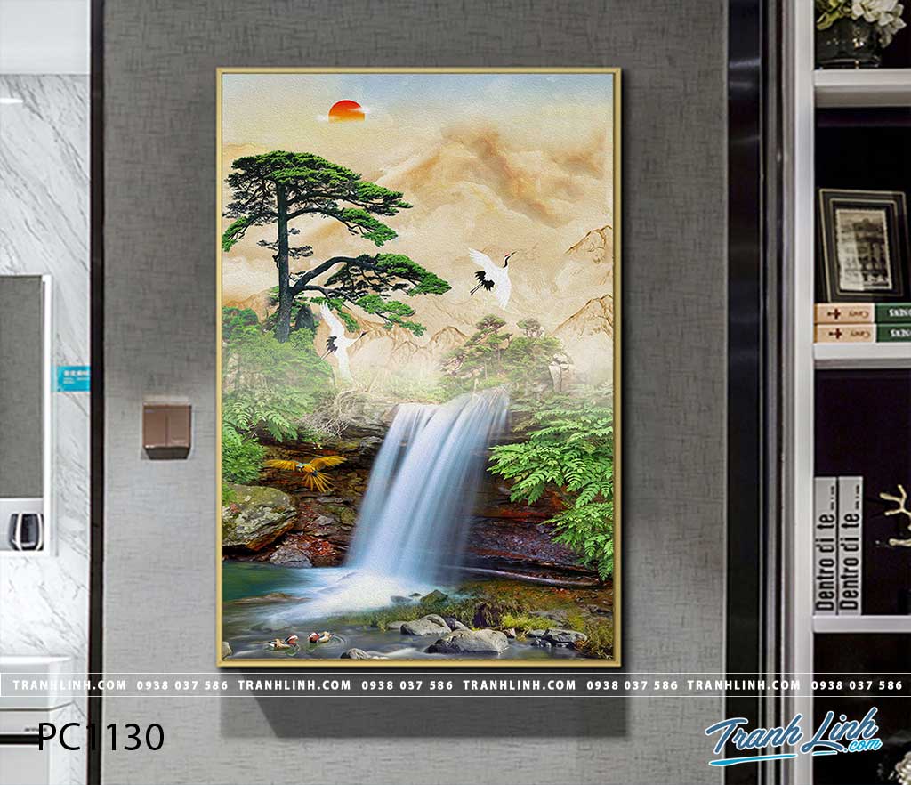 Bo tranh Canvas treo tuong trang tri phong khach phong canh PC1130