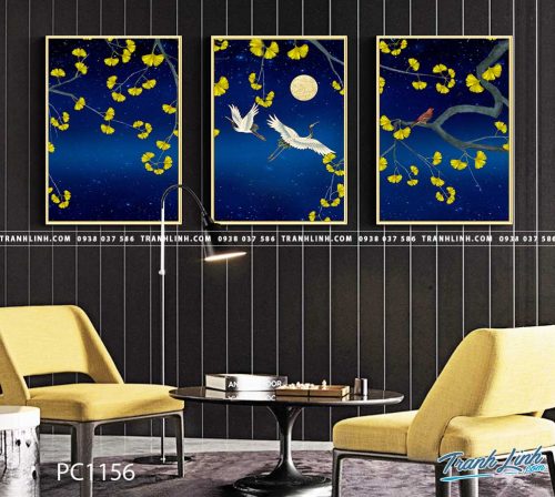Bo tranh Canvas treo tuong trang tri phong khach phong canh PC1156