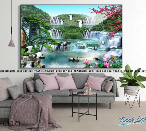 Bo tranh Canvas treo tuong trang tri phong khach phong canh PC1171