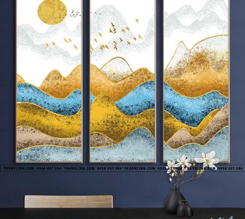 Bo tranh Canvas treo tuong trang tri phong khach phong canh PC1189