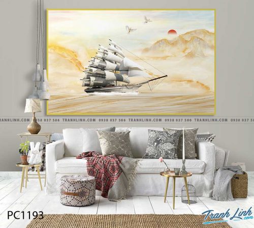 Bo tranh Canvas treo tuong trang tri phong khach phong canh PC1193