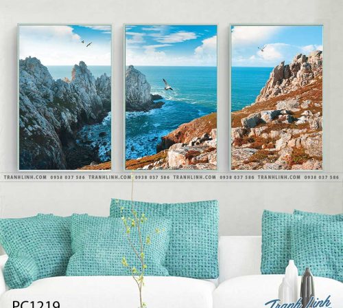 Bo tranh Canvas treo tuong trang tri phong khach phong canh PC1219