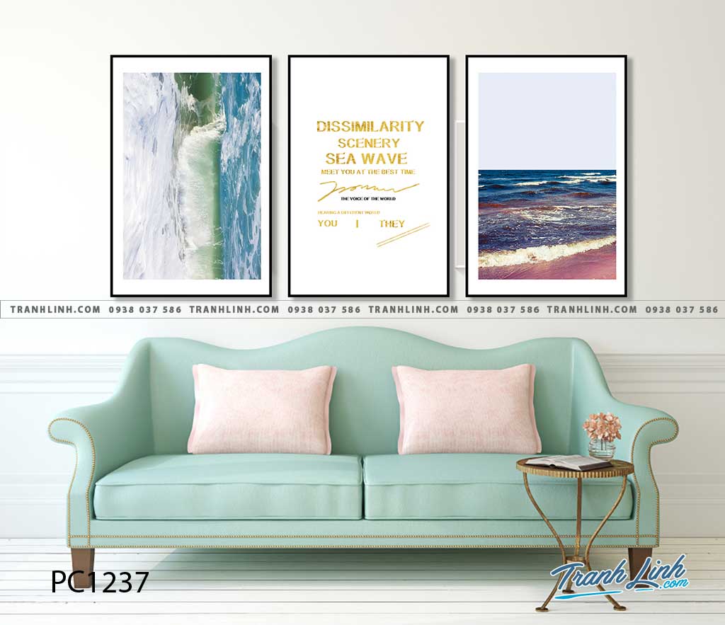 Bo tranh Canvas treo tuong trang tri phong khach phong canh PC1237