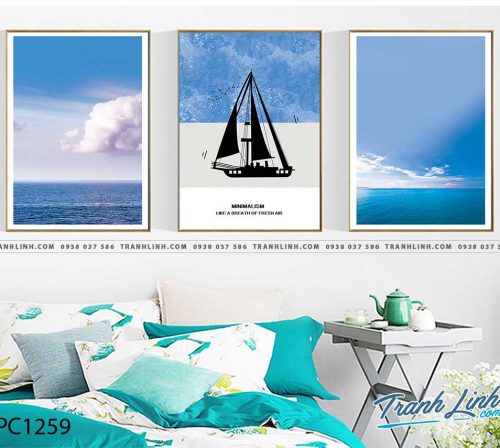 Bo tranh Canvas treo tuong trang tri phong khach phong canh PC1259
