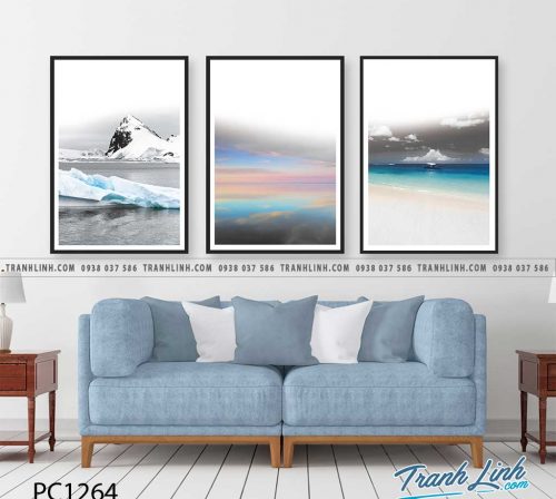 Bo tranh Canvas treo tuong trang tri phong khach phong canh PC1264