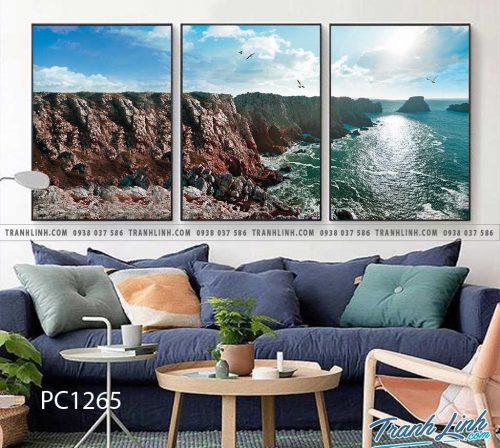Bo tranh Canvas treo tuong trang tri phong khach phong canh PC1265