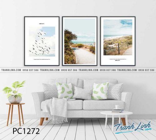 Bo tranh Canvas treo tuong trang tri phong khach phong canh PC1272