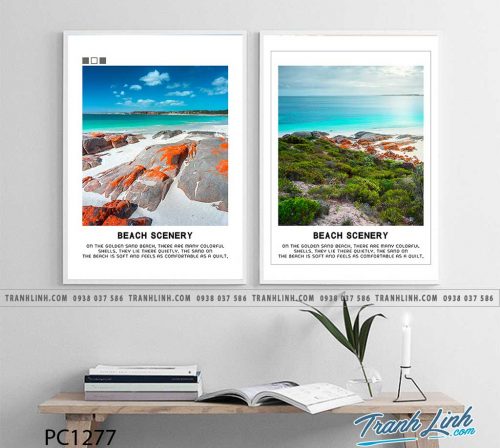 Bo tranh Canvas treo tuong trang tri phong khach phong canh PC1277