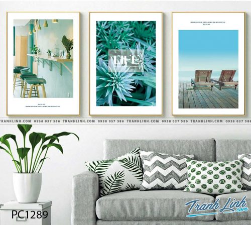 Bo tranh Canvas treo tuong trang tri phong khach phong canh PC1289