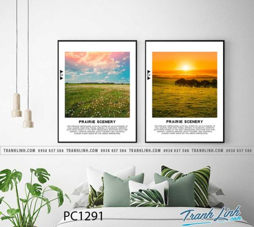 Bo tranh Canvas treo tuong trang tri phong khach phong canh PC1291
