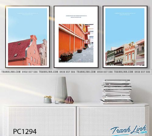Bo tranh Canvas treo tuong trang tri phong khach phong canh PC1294