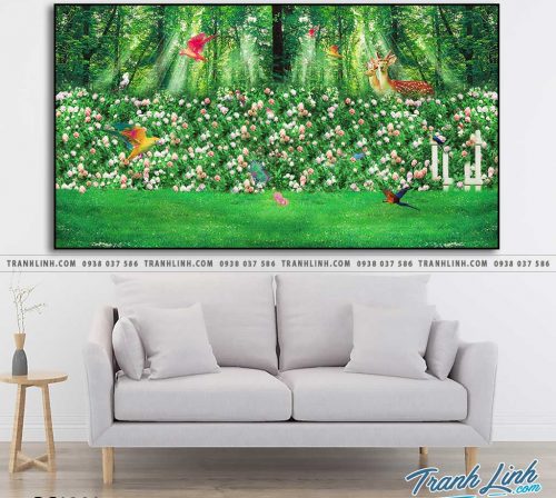 Bo tranh Canvas treo tuong trang tri phong khach phong canh PC1301