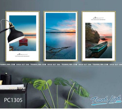 Bo tranh Canvas treo tuong trang tri phong khach phong canh PC1305
