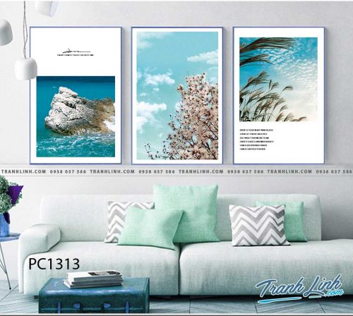 Bo tranh Canvas treo tuong trang tri phong khach phong canh PC1313
