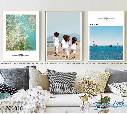 Bo tranh Canvas treo tuong trang tri phong khach phong canh PC1318