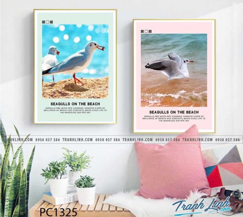 Bo tranh Canvas treo tuong trang tri phong khach phong canh PC1325
