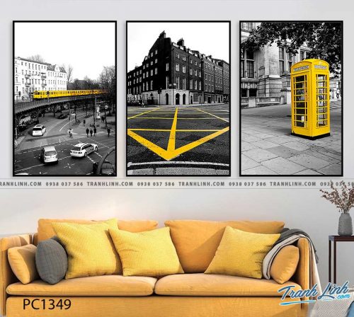 Bo tranh Canvas treo tuong trang tri phong khach phong canh PC1349