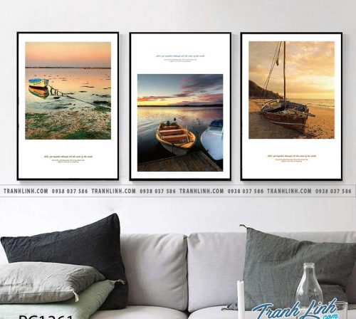 Bo tranh Canvas treo tuong trang tri phong khach phong canh PC1361