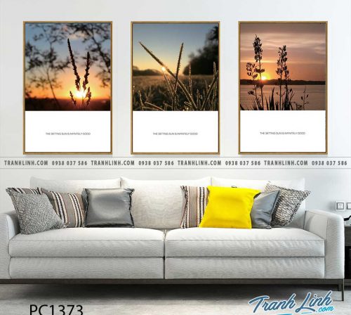 Bo tranh Canvas treo tuong trang tri phong khach phong canh PC1373