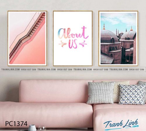 Bo tranh Canvas treo tuong trang tri phong khach phong canh PC1374