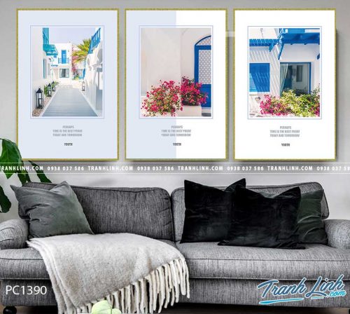 Bo tranh Canvas treo tuong trang tri phong khach phong canh PC1390
